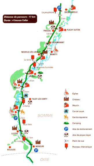 La Coulée Verte, un sentier de plus de 55 km pour les randonnées, les balades à vélo ou à cheval.